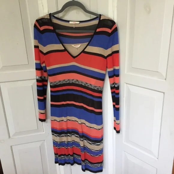 Trina Turk Multicolor Striped Long Sleeve Dress - Picture 6 of 16